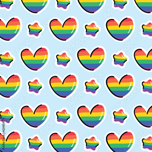 Pride pattern rainbow love heart freedom homo colors flag parade lgbtq flag win