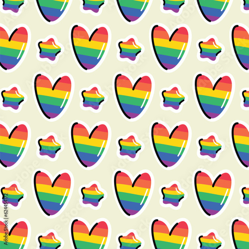 Pride pattern rainbow love heart freedom homo colors flag parade lgbtq flag win