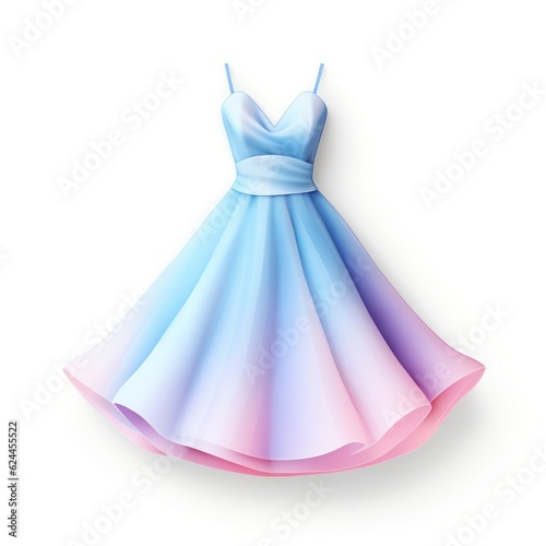 A dress icon, bright pastel color © fitpinkcat84