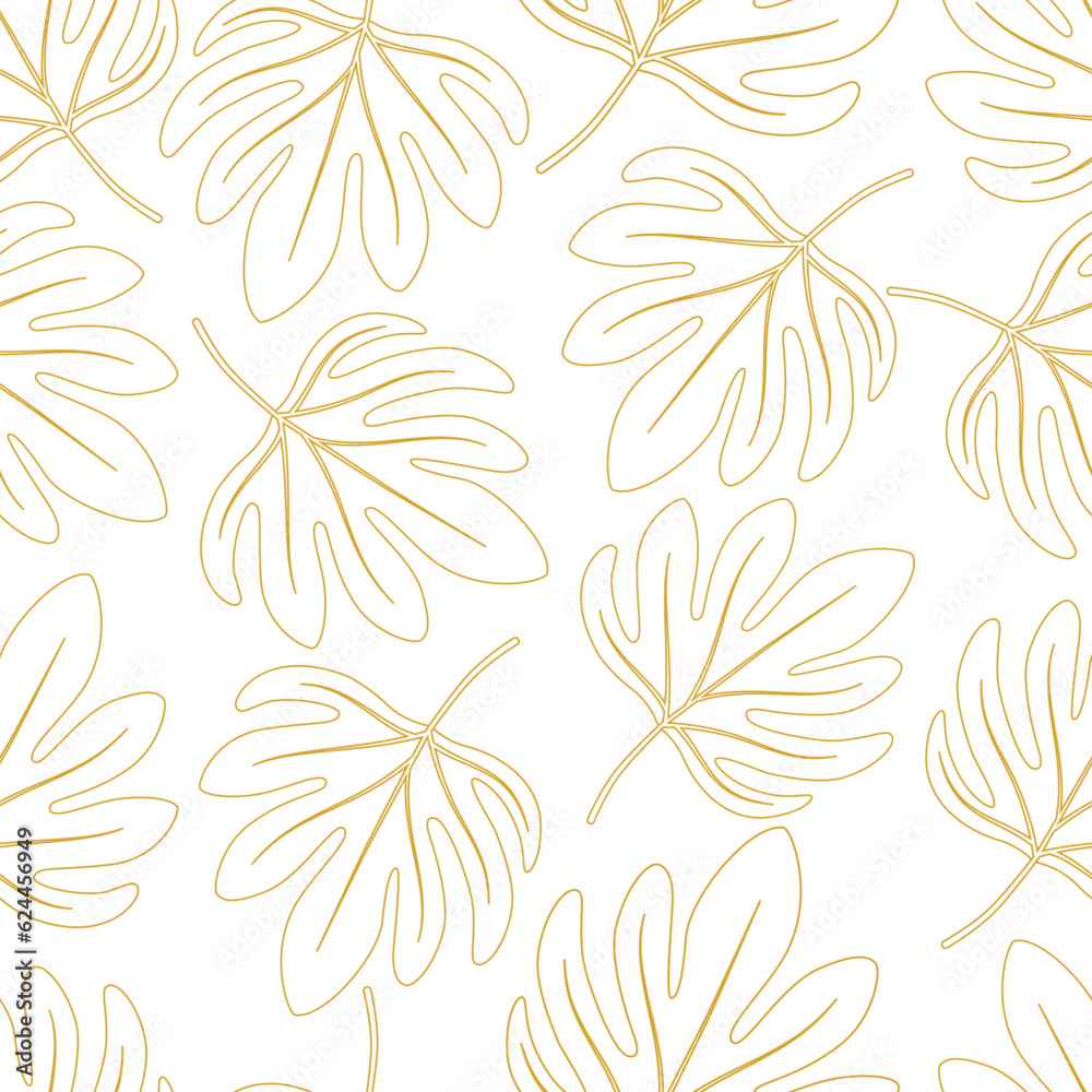 Golden leaves background. Luxury Floral art deco. Golden natural seamless vector seamless patterns design. Golden leaves background. Luxury Floral art deco. Golden natural seamless vector seamless patterns design.