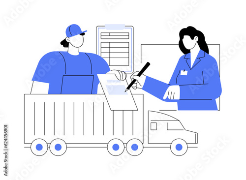 Shipping documentation abstract concept vector illustration.