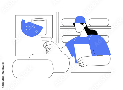 Cheese ripening abstract concept vector illustration.