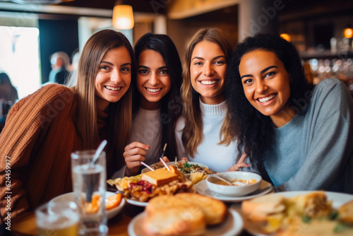 Restaurant Morning  Friends Creating Beautiful Memories. Generative AI