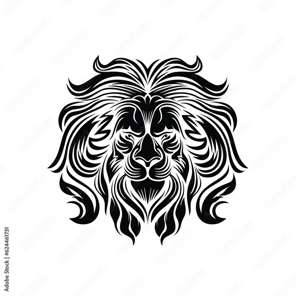 Lion king abstract logo vector illustration