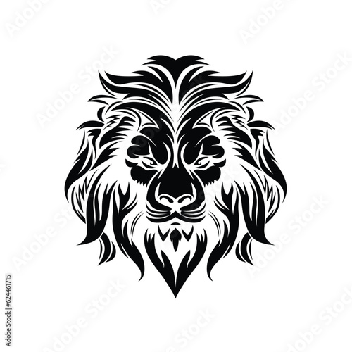 Fototapeta Naklejka Na Ścianę i Meble -  Lion king abstract logo vector illustration, emblem design