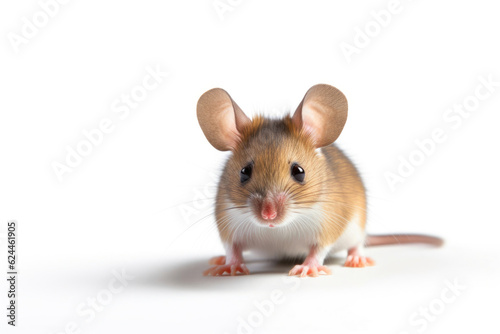 Clean and Minimalist White Mouse. Generative AI