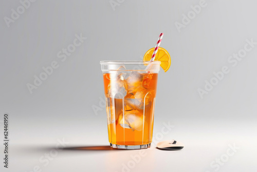 Vibrant Orange Cocktail. Generative AI