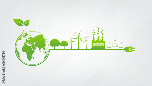 World environment day, Eco friendly, Green city and sustainability development concept, vector illustration