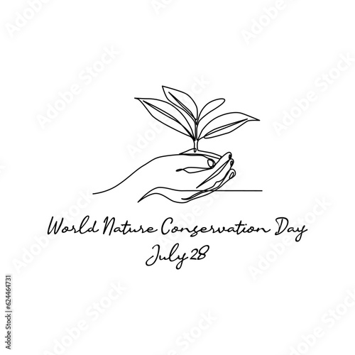 line art of world nature conservation day good for world nature conservation day celebrate. line art. illustration.