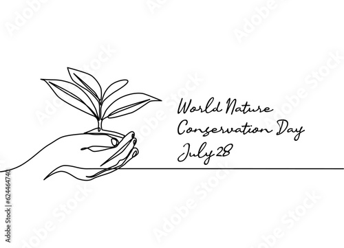 line art of world nature conservation day good for world nature conservation day celebrate. line art. illustration.