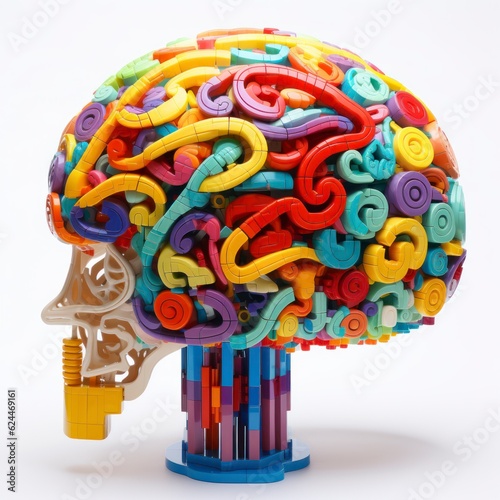  brain in modern style