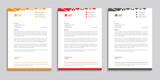 corporate letterhead vector design template. 