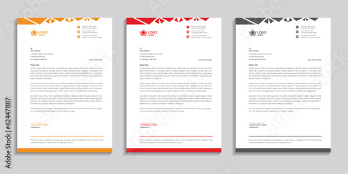 corporate letterhead vector design template. 