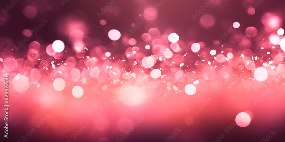 pink glow particle abstract bokeh background