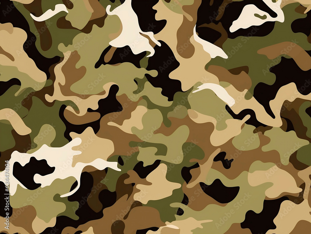 Camouflage pattern. Seamless background. Vector illustration.AI Generated Camouflage pattern. Seamless background. Vector illustration.AI Generated