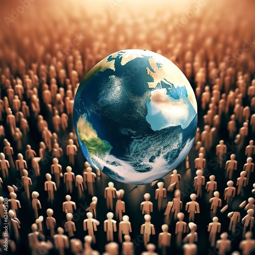 earth globe on the population, world population day