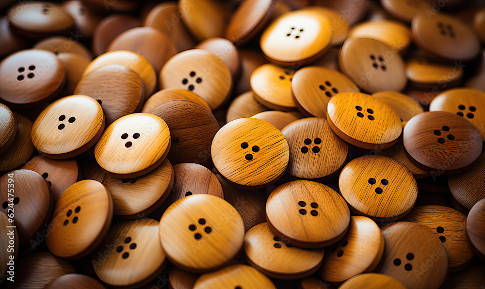 Background of wooden buttons of different sizes. Background of wooden buttons of different sizes.