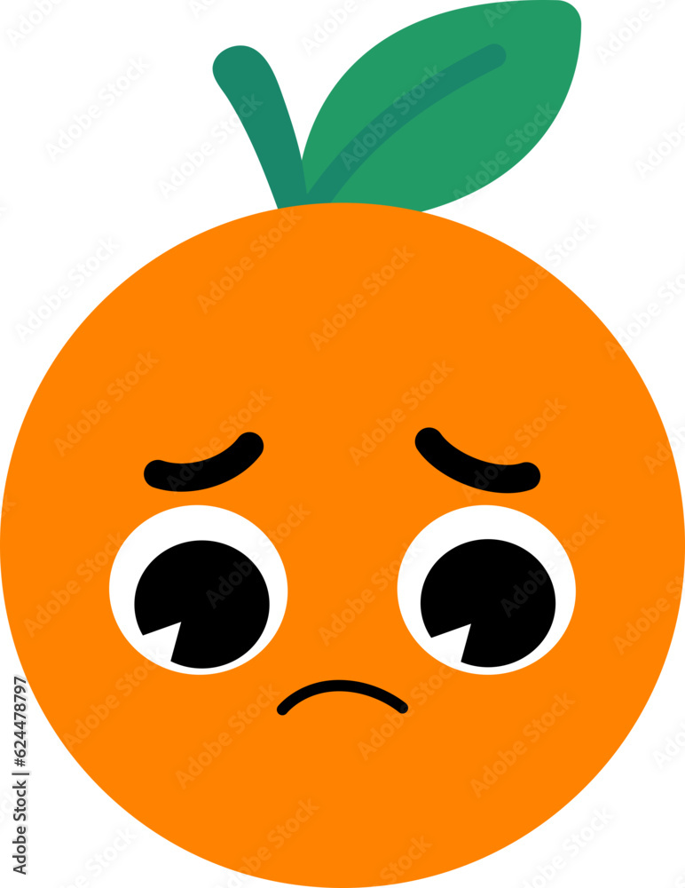 Obraz premium Orange Face Sad