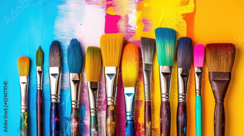 Brushing Creativity: Artistic Paintbrush Craft Background
