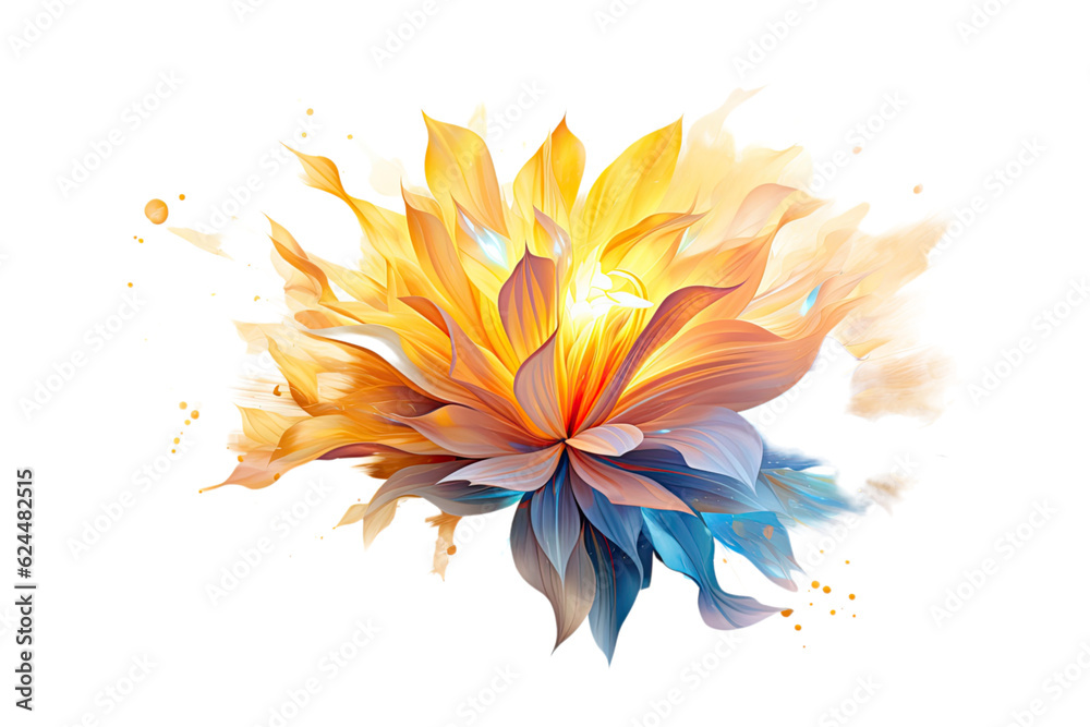 Fototapeta premium harmonious patterns swirling in an abstract shape isolated on a transparent background, generative ai