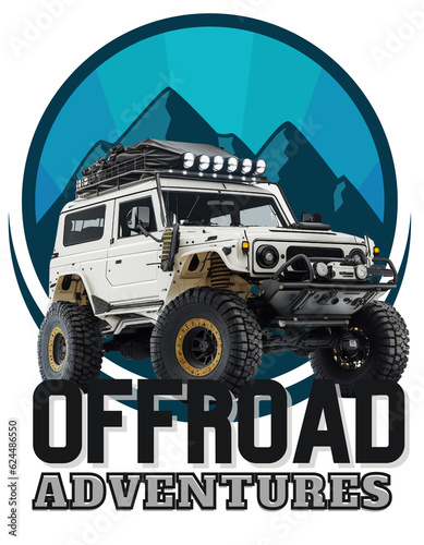 Off road White vehicle,Modifed Defender photo