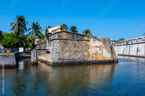 old fortress on the shore of the river