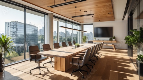 Meeting room of a healthcare startup in a modern building