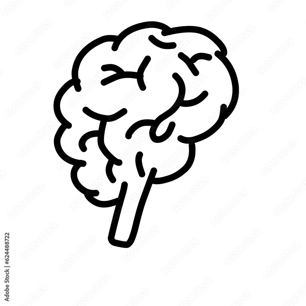 Human Brain Medical Vector Icon Illustration 