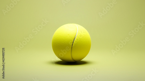 tennis ball on yellow background
