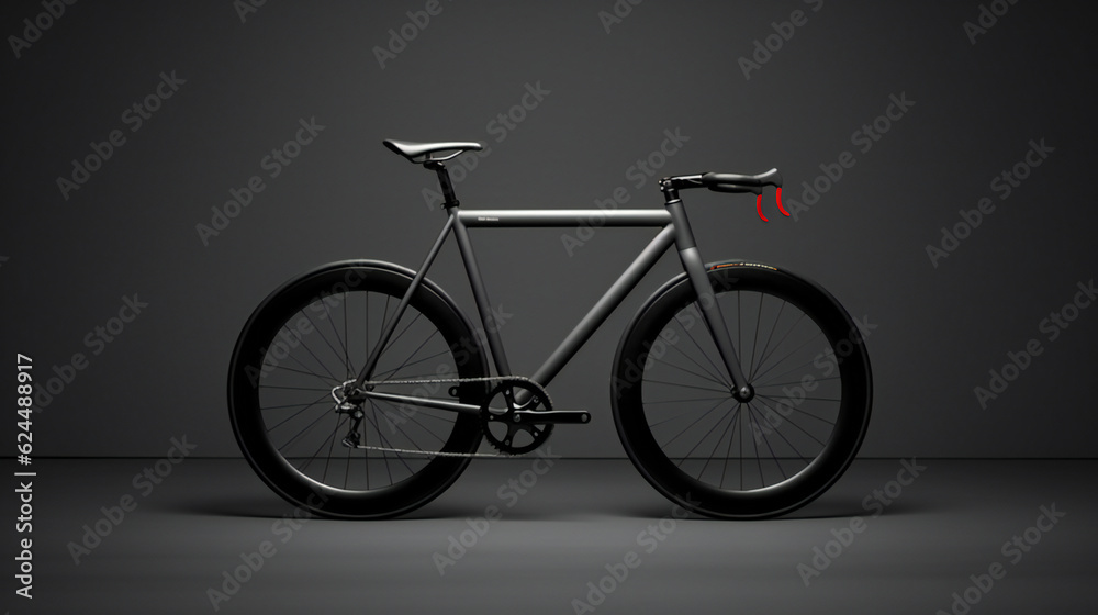 bicycle on a black