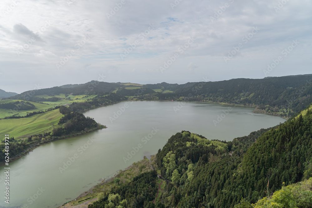 Lake Furnas in the Azores.