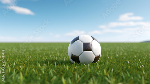 soccer ball on green grass © Zakaria