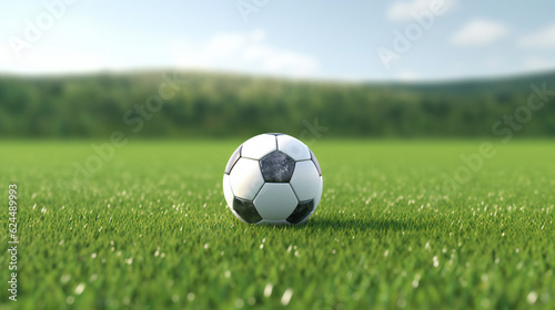 soccer ball on grass © Zakaria