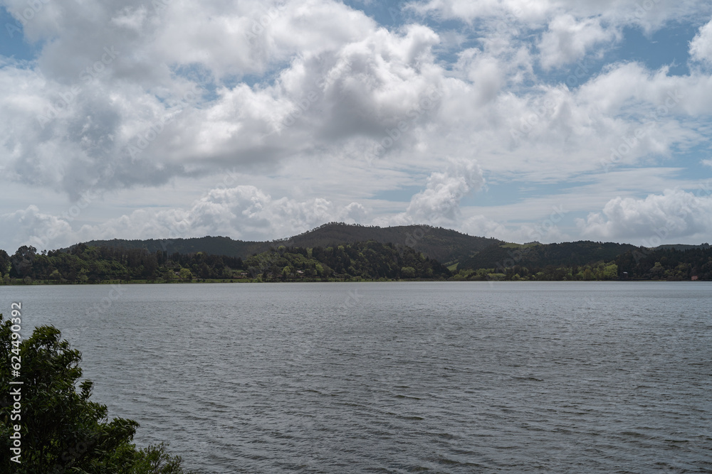 Walking around Furnas lake in the Azores. Walking around Furnas lake in the Azores.