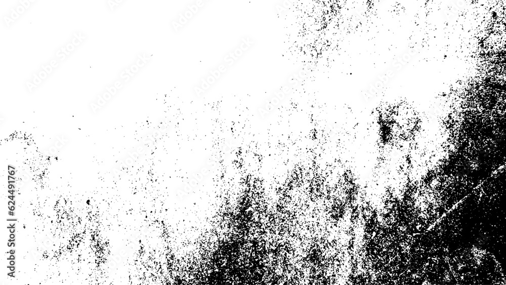 Rustic grunge vector texture with grain and stains. Abstract noise background. Weathered surface. Dirty and damaged. Detailed rough backdrop. Vector graphic illustration with transparent white. EPS10.