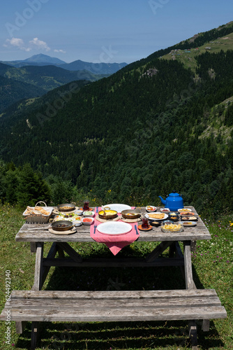 Breakfast and Muhlama Enjoyment Photo, Kümbet Yaylasi Dereli, Giresun Turkey, (Türkiye) photo