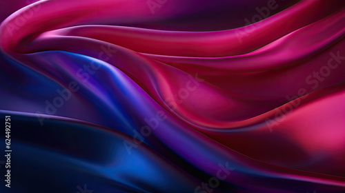 Black blue violet purple maroon red magenta silk satin, Color gradient, Abstract background, Drapery, curtain, Folds, Shiny fabric, Glow glitter neon electric light metallic, Line stripe