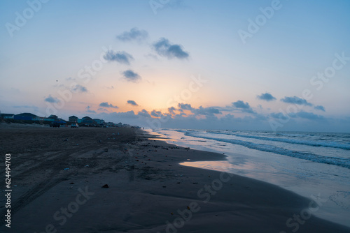 Aerial view of Crystal Beach, in Galveston County, Texas, United States photo