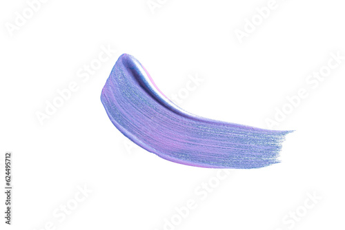 Blue and violet gradient acrylic paint, ink brush stroke, brush, line, art. Clean artistic design stripe elements. Isolated Hand Drawn PNG Texture. Transparent background.