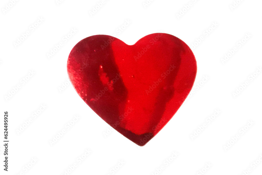 Heart, Symbol of Love and Valentine's Day. Flat Red Icon Isolated on White Background. Vector illustration. PNG