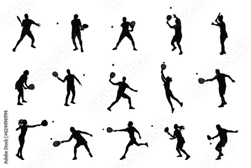 Wallpaper Mural Padel tennis silhouette Torontodigital.ca