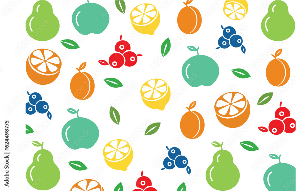 Obraz premium Fruit Pattern design background free download