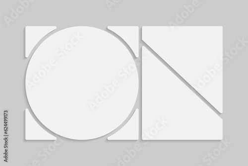 Template collage of three frames, images, photo