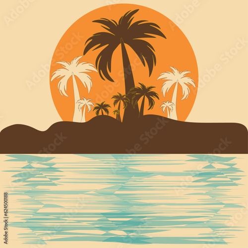 SUMMER BEACH BACKGROUND LANDSCAPE