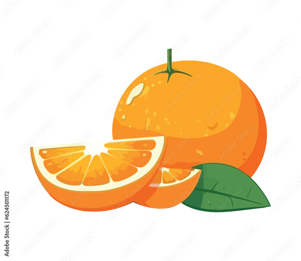 Juicy citrus fruit orange, ripe and fresh