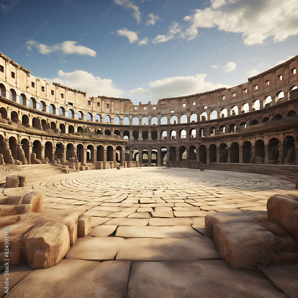 Colosseum in der Wüste, römisches reich - obrazy, fototapety, plakaty 
