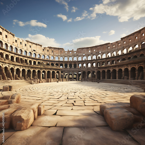 Papier peint Colosseum in der Wüste, römisches reich