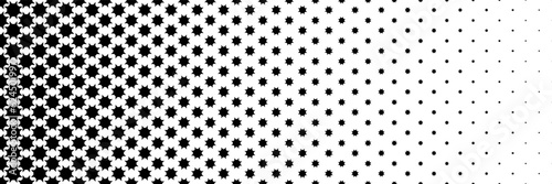 horizontal black halftone of pendulum design for pattern and background.
