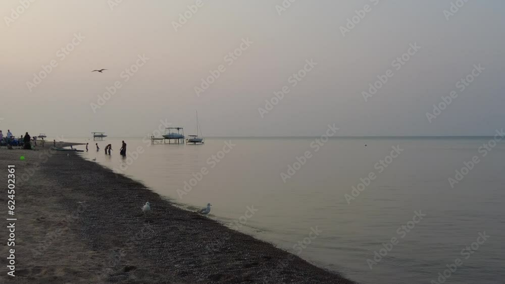 Water Crafts In Water At Night Right Left Pan Water Crafts In Water At Night Right Left Pan