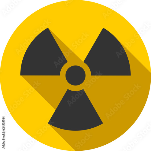 Radiation icon vector. Warning radioactive sign danger symbol.